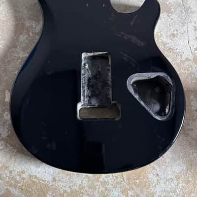 Left Handed Yellow Quilted Maple Top EVH Style Guitar Body  DIY Project image 3