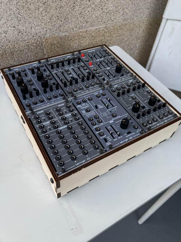 Behringer System 100 Modular Synthesizer (121 140 130 112 150 173) + DIY Eurorack Case image 1