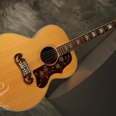 1962 Gibson J-200 Natural/BLONDE with highly figured flame maple back + sides image 11
