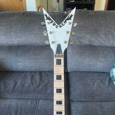 Custom ML Guitar, WHITE / Black image 3