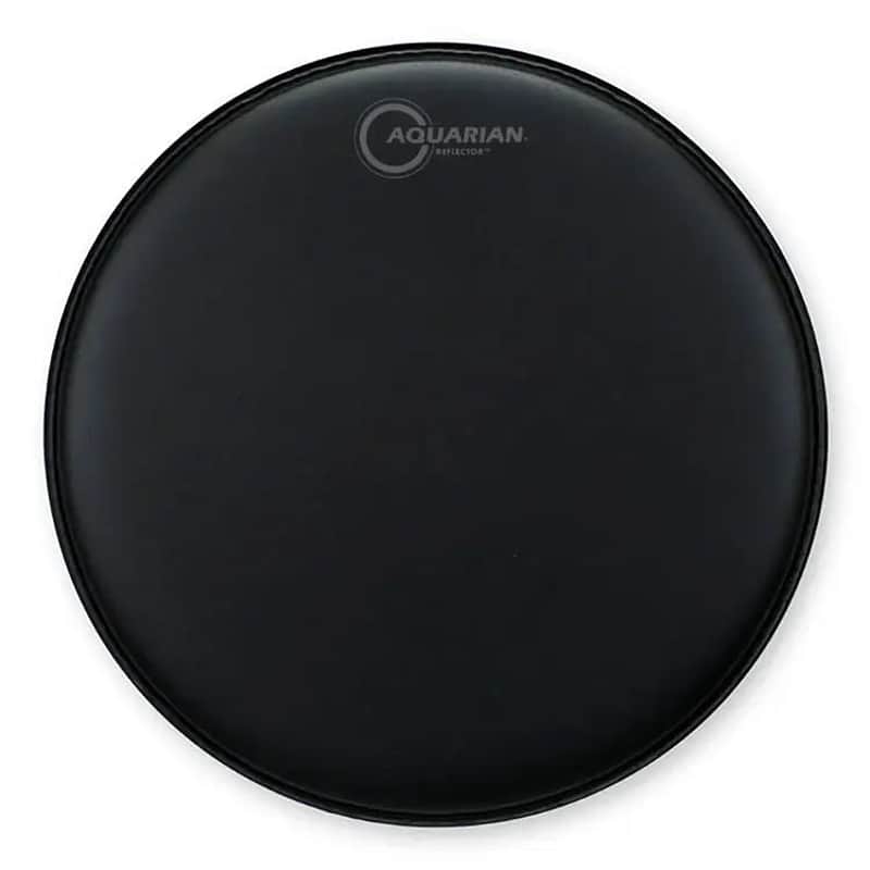Aquarian Texture Coated Satin Black Reflector Drumhead 8" image 1