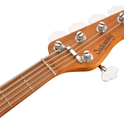 Sadowsky MetroExpress 21-Fret Hybrid P/J Bass, Morado Fingerboard, 5-String - Solid Candy Apple Red Metallic High Polish image 6