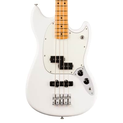 Fender Player II Mustang Bass PJ - Polar White w/Maple FB image 1