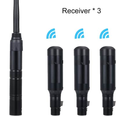 2.4G Wireless Transmitter 1 PCS and 3 PCS Rechargeable Receivers Set 126 Channels for Party DJ Show Club LED Stage Disco KTV Stage Light image 3