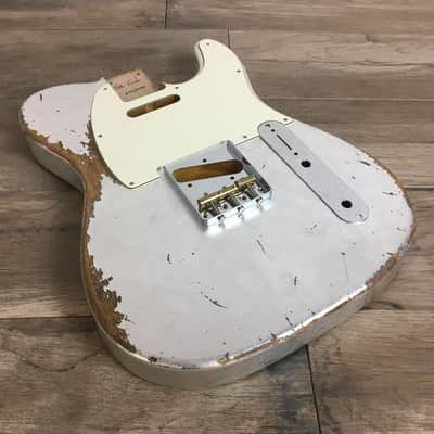 Made to Order - FRANCHIN Mars guitar body Relic Aged METALLIC LEAF (Gold/Silver/Copper) Basswood Poplar Telecaster-Tele-T-Style Made in Italy image 5