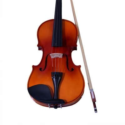 Handmade Violin Top Combo (Hard Case, Bow,Rosin) 4/4 Full Size, Pine Wood Spruce Acoustic image 4