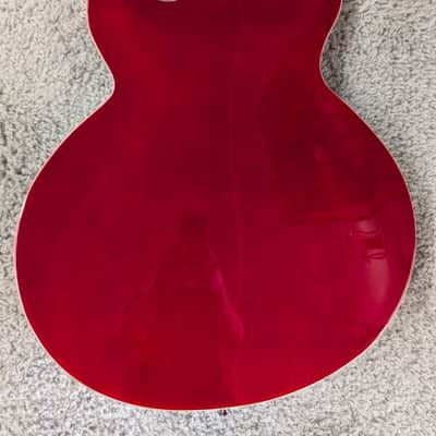 Vintage VSA500B ReIssued Semi Acoustic Guitar w/Bigsby ~ Cherry Red - ON SALE ! image 4