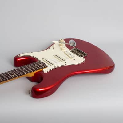 Fender Stratocaster Solid Body Electric Guitar (1966), ser. #110114, original black tolex hard shell case. image 7