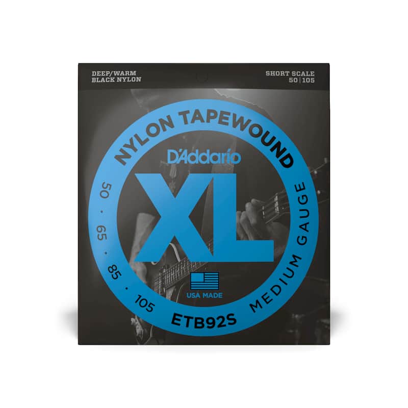 D'Addario Bass Strings Medium Gauge ETB92S Nylon Tapewound, Short  Scale 50-105 image 1