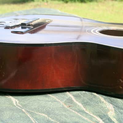 Yamaha Nippon Gakki Dynamic Guitar No.10B Red Label 1961 Maroon+Original Semi Hrad Case image 15