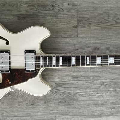 D'Angelico Premier DC Semi-Hollow Double Cutaway Electric Guitar 2019 - 2020 - Champagne with KILLER Taylor Gigbag image 9