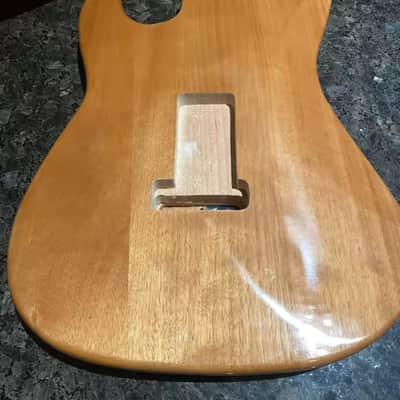 Strat Style Guitar Mahogany Body with Splatted Maple Top, Glossy finish image 3