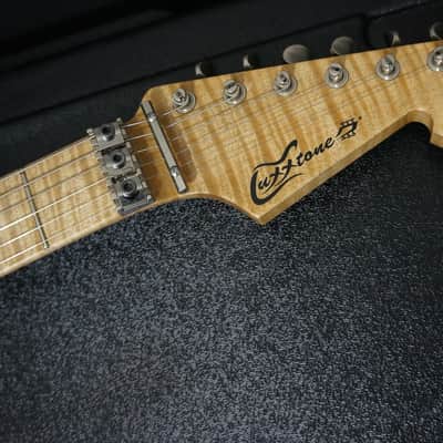 Luxxtone Guitars Choppa S in Aged Trans White with Floyd Rose & Flame Maple Neck image 10