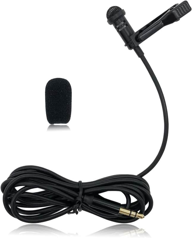 Lavalier Mic for Lav Lapel Microphone (Omnidirectional, Wearable Clip on, 3.5mm TRS Jack image 1