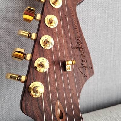 Custom Squier 40th Anniversary Gold Edition Stratocaster - Ruby Red Metallic, 100% Rosewood Neck (2022) image 3