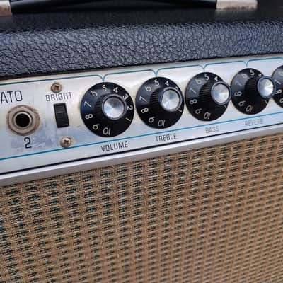 Vintage 1969 Fender Vibrolux Reverb Amp - Silverface - Drip Edge - Clean! image 7