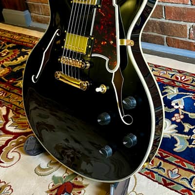 2022 D'Angelico Excel DC Semi-Hollow in Mint Condition - Solid Black image 3