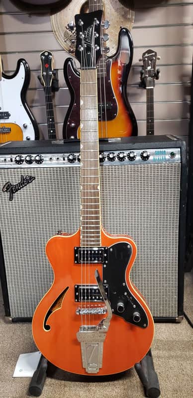 Italia Maranello '61 Trans Orange Electric Guitar image 1