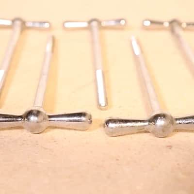 Ludwig 6-1/8" Chrome T Rods 8pk Vintage 1950's -60's image 7