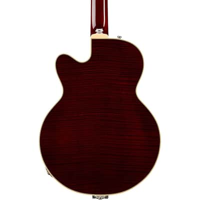 Gretsch Guitars G6659TFM Players Edition Broadkaster Jr. Center Block Bigsby Semi-Hollow Electric Guitar Regular Dark Cherry Stain image 2