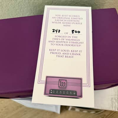 Wylde Audio 50W MINI PURPLE LIMITED EDITION 2026 - ZAKK SABBATH PURPLE image 10