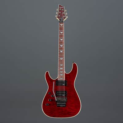 Schecter Omen Extreme 6 FR Lefthand Black Cherry - Left handed electric guitar image 2