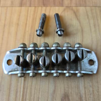 Vintage 1960's Mosrite Electric Guitar Bridge w/ Studs! Rare, Original Parts! image 1