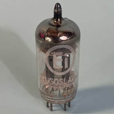 Ei 12AU7 ECC82 Vintage Yugoslavia Long Smooth Plate Halo Getter Preamp Tube!T172 image 1