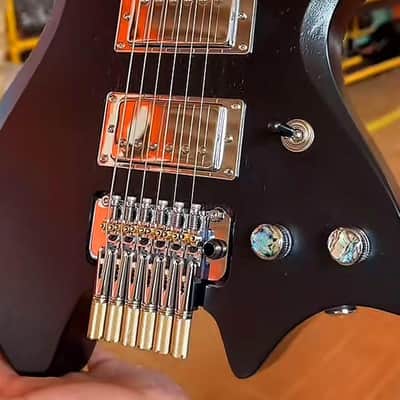 10.5mm Headless Electric Guitar Bridge Chrome Brass Block Saddle Hardened Steel Plate 2 point tremolo bridge for 6 String Headless Electric Guitar Replacement parts image 6