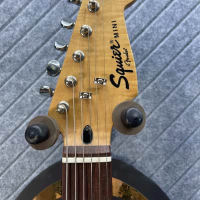 Squier Stratocaster Mini Piano Black KILLER FLAME MAPLE NECK! In-USA Setup and Fret Polish image 8