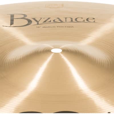 Meinl Byzance Medium Thin Crash 18" B18MTC, Traditional Finish - Crash Cymbal image 3