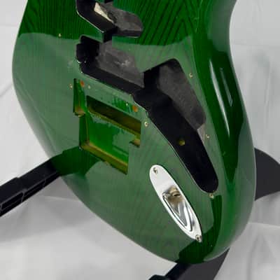 ESP Vintage Plus Strat Style Electric Guitar Body MIJ Japan 1990’s - Trans Green image 6