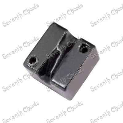 4 Piece Black Headless Bass Guitar Bridge Saddles image 8