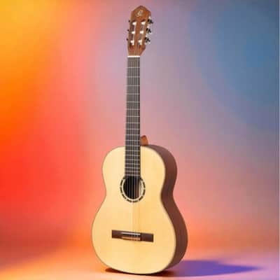 Ortega R121L Left-Handed Classical Guitar – Full Size, Cedar Top, Mahogany Back & Sides, Gloss Finish image 2