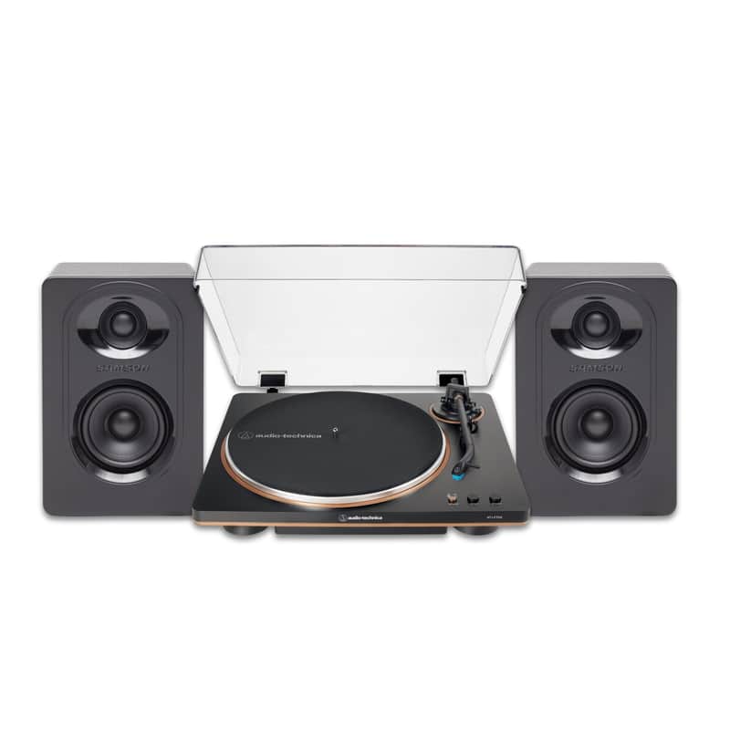 Audio-Technica AT-LP70X-BZ Fully Auto Belt-Drive Turntable & Studio Monitors image 1