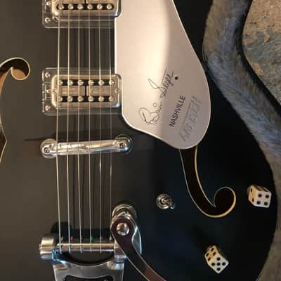 LOADED & CUSTOM” GRETSCH HOT RODDED / RAT ROD 5410t Matte Black … “MINT” … Korean made w/ Quality USA UPGRADES !!! / tvjones Brian Setzer Pups & tvjones wire harness / Tru-Arc Bridge / Quality Grover Locking tuners & high quality Gretsch Case image 13