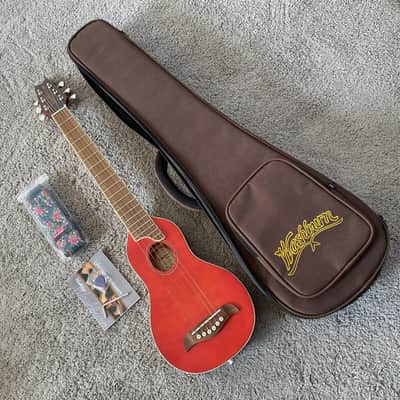 Washburn Rover RO10SK 34 Inch Travel Guitar in Red, Spruce Top, Rosewood Fingerboard image 1