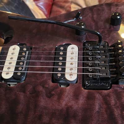 Jackson Pro Series DK2MQ Transparent Black DK2 Pro Quilted Maple Floyd Rose HH Super Strat MIM Mexico image 4