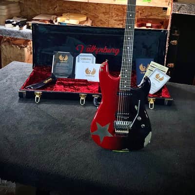Valkenburg USA Jeff Duncan “Scarlet” Artist Series Electric Guitar – Red/Black Factory Relic – Custom Shop Level image 1