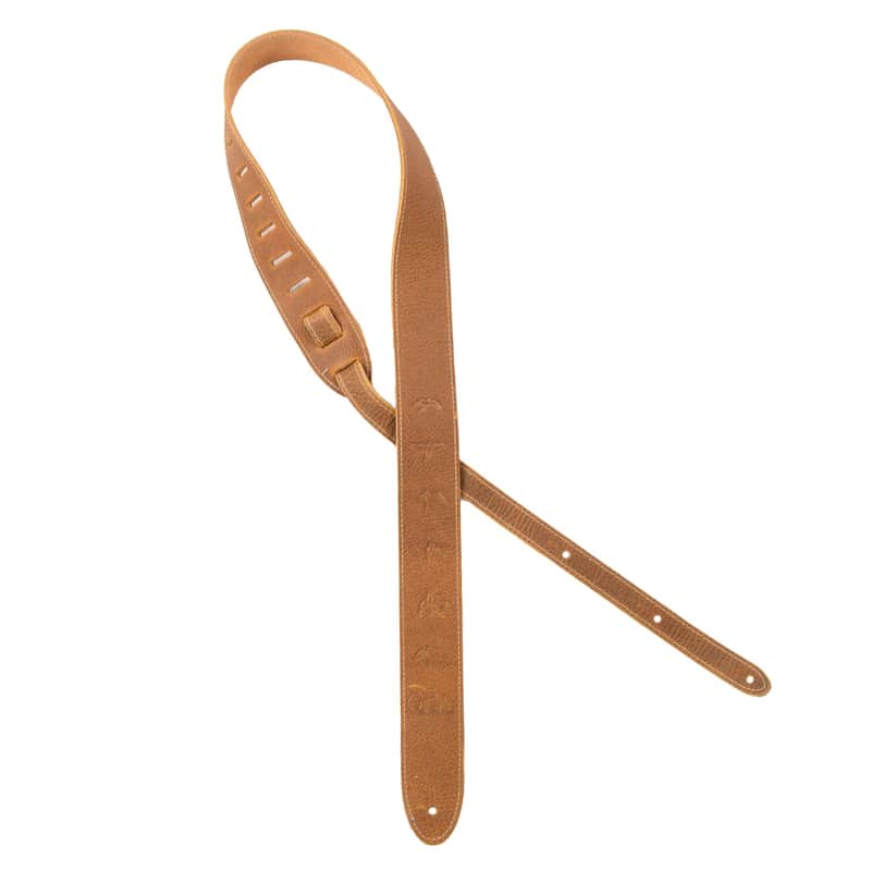 PRS 2" Reversible Garment Leather & Suede Birds Strap, Tan image 1