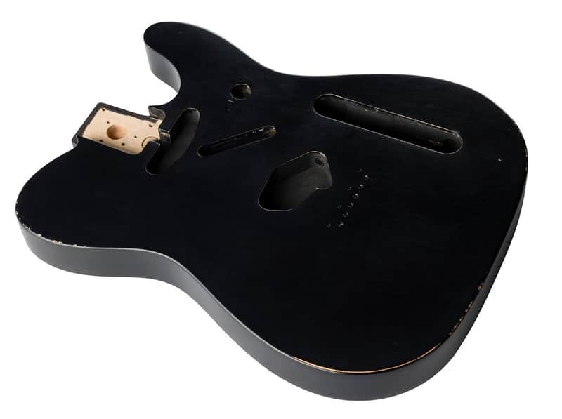 Genuine Fender ROAD WORN 50s Vintage Tele/Telecaster Body, BLACK image 1