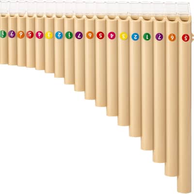 18 Pipes Pan Flute C Key - Beginner-Friendly Instrument with Enhanced Mouthpiece Design for Easy Play, Perfect for Students and Music Enthusiasts, White image 1