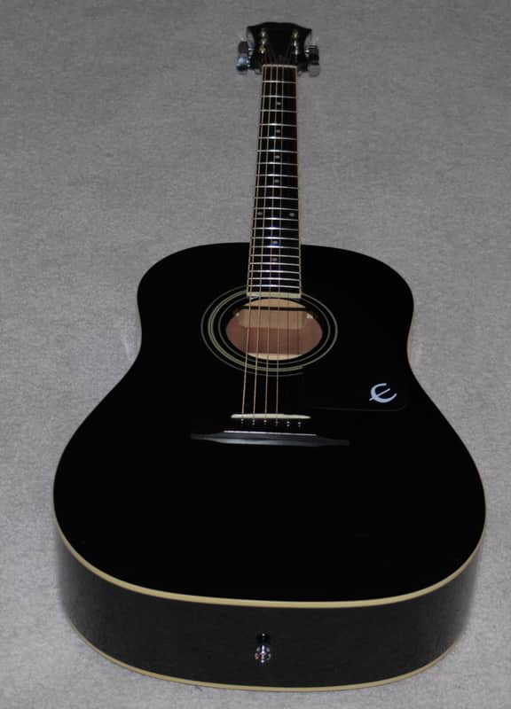 Epiphone AJ-100 EB Black Jumbo guitar | Reverb