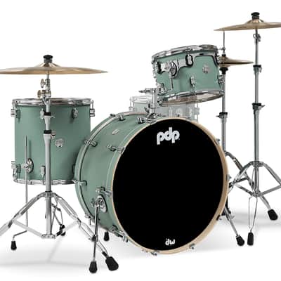 PDP Concept Maple Satin Seafoam Finish Ply Rock Drum Set PDCM24RKSF image 1