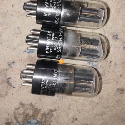NOS JAN Sylvania 6SL7GT Vacuum Tubes – 4-Pack in Original Military Boxes image 1