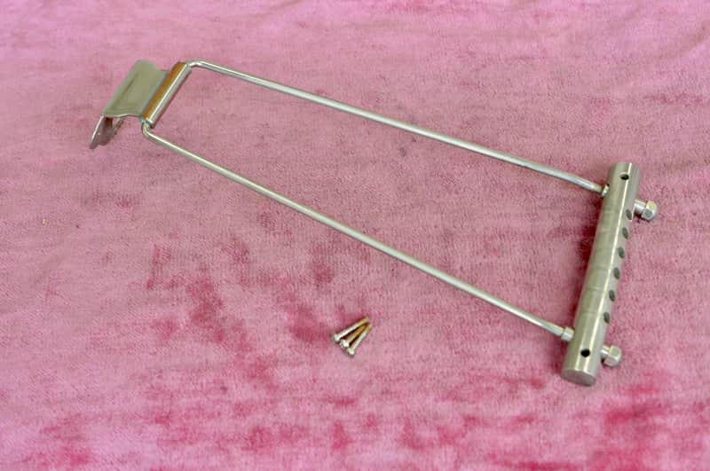 Vintage 1950's Gibson Nickel Trapeze Wrap Tailpiece ES-225 ES-225td image 1