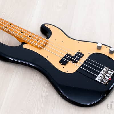 1983 Fender Precision Bass ‘57 Vintage Reissue PB57-95 Black Lacquer w/ USA Fullerton Pickup, Japan MIJ Fujigen image 10