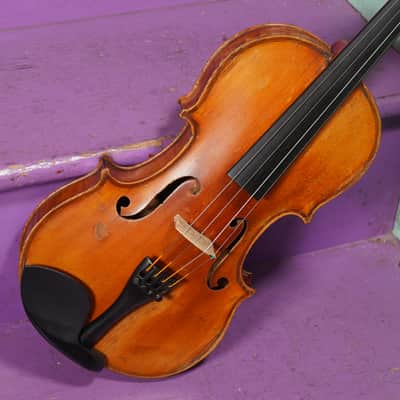 1920s German Highly-Figured Strad-Copy 4/4 Violin (VIDEO! Fresh Work, Ready) image 2