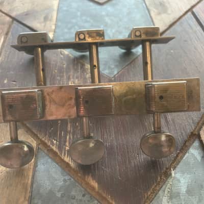 Real Life Relics Kluson Aged Nickel 3+3 On A Plate Lap Steel Tuning Machines KDLS-3-N image 3