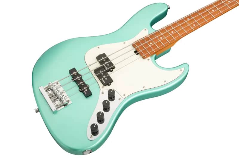 Sadowsky MetroExpress 21-Fret Hybrid P/J Bass, Roasted Maple Fingerboard, 4-String - Solid Sage Green Metallic High Polish image 1